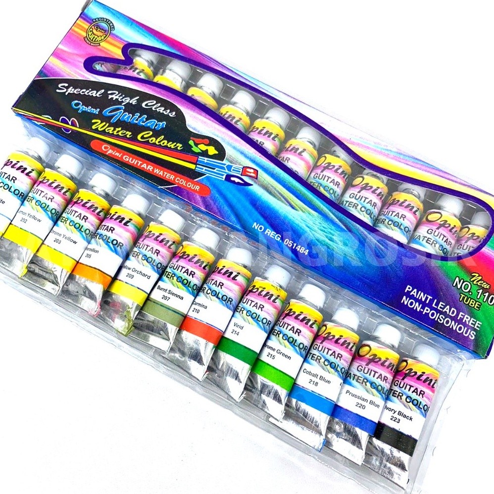 

(acc ptk) cat air lukis 110 opini Guitar / Cat air Lukis 110 / Cat Air 12 Warna / Water Colouring Pastel