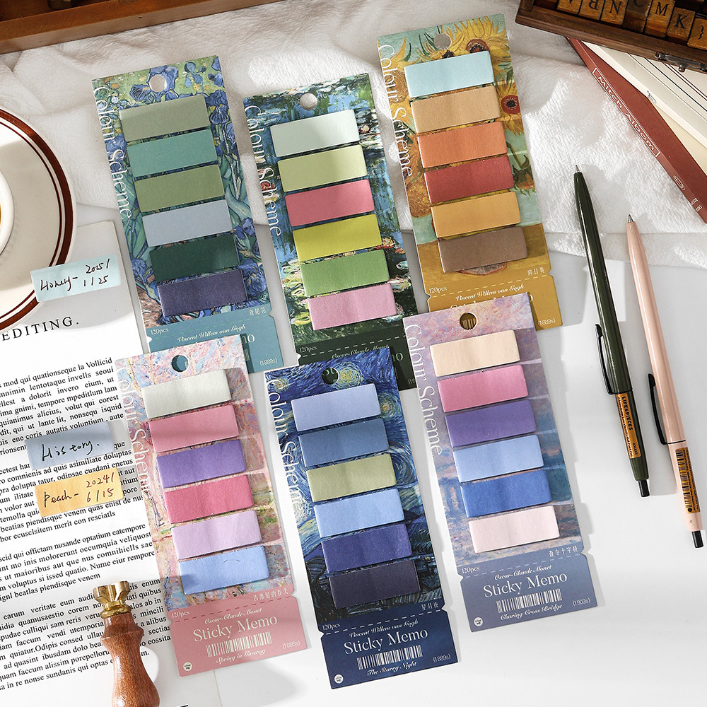 

Color Scheme Sticky Notes 120 Sheets Artist Painting Memo Pad Self-adhesive Index Stickers Label Office School A7759