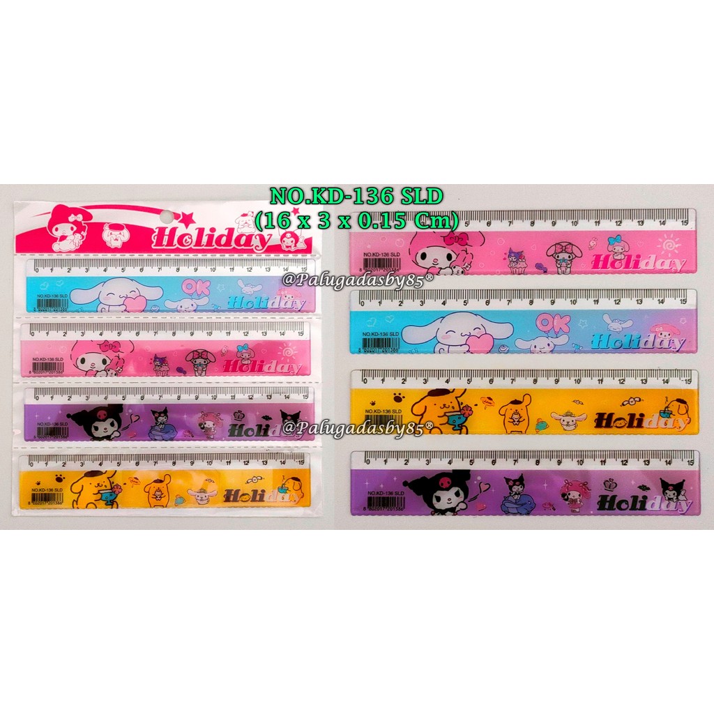 

(1 Biji) Penggaris Sanrio 15 Cm KD-136 / Penggaris 15 Cm Sanrio / Penggaris Renteng GXIMP KD-136SLD