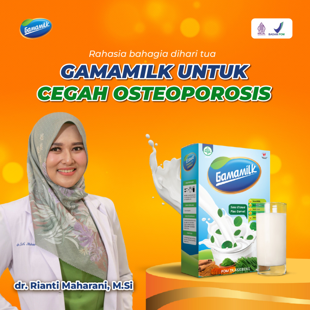 

Gamamilk Susu Untuk Atasi Osteoporosis Pengapuran Pada Tulang Rekomendasi Dokter Herbal Medik BPOM 26