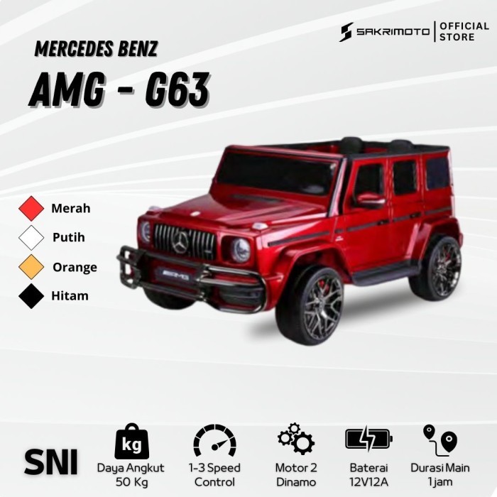 mobil aki mainan MERCEDES BENZ AMG G63 LISENSI OFFICIAL 12v anak bisa dikendarai 062c MURAH