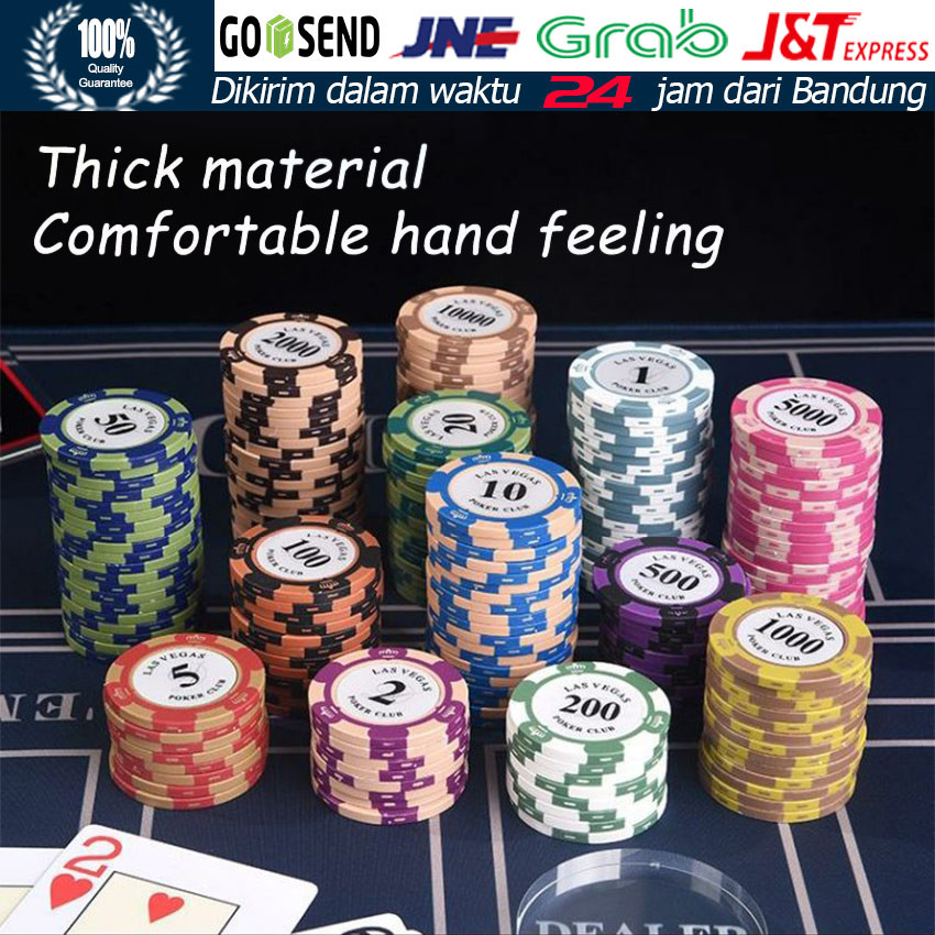Set Koin Poker 10pcs / Koin Plastik untuk Blackjack dan Baccarat / Koin Texas Poker Chips / Set Poke