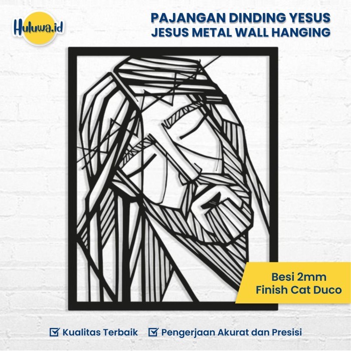 Pajangan Dinding Yesus / Jesus Metal Wall Hanging / Hiasan Dinding Yesus
