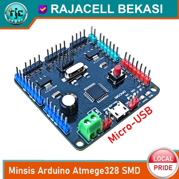 

AMD99 Board Minsis Minimal Sistem Atmega Arduinoo Promini Nano Atmega328P Atmega8 SMD - Micro USB, Atmega328P