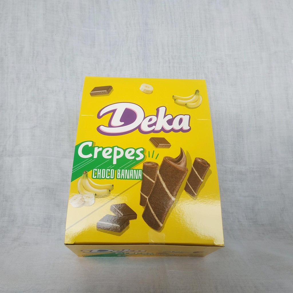 

MURAH - Deka Cemilan Wafer Crepes Cokelat Chocolate Snack 1 Box Isi 12 Sachet Cookies Food Coklat Biskuit Makanan