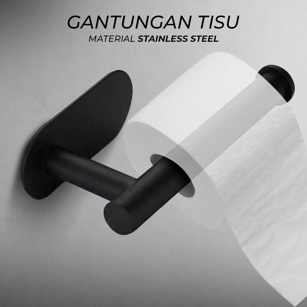 

ELLEN Gantungan Tisu Roll Toilet Kamar Mandi Stainless Steel Nail Free - EL1001G - AH