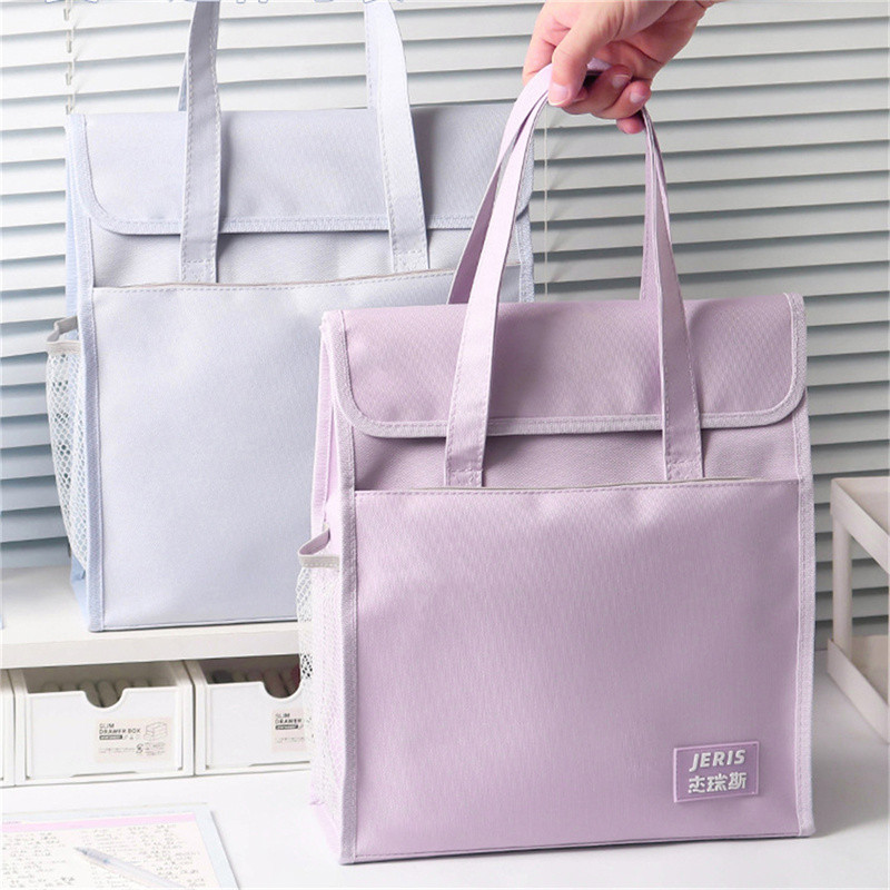 

Oxford Cloth Simple Portable Tutoring Bag with Multiple Compartments Backpack Crossbody Backpack File Bag