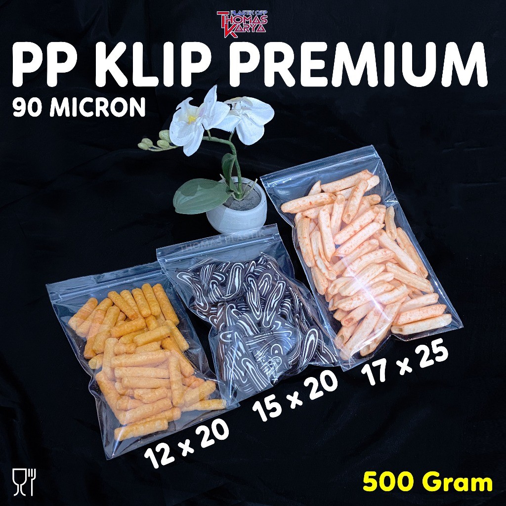 Plastik PP Klip Bening Premium Ziplock 500 Gram Kemasan Snack Kue Kering
