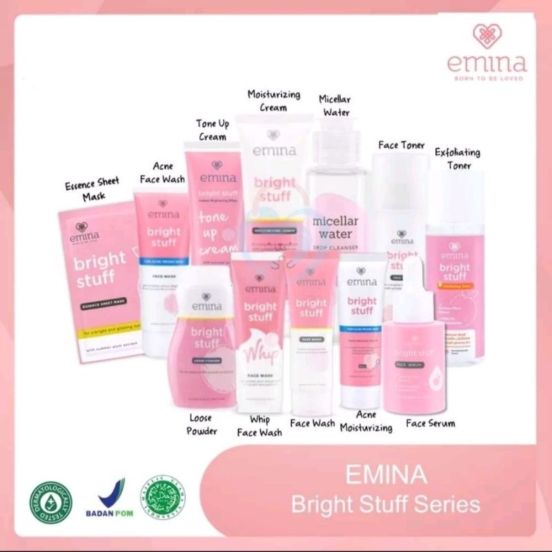 EMINA Bright Stuff | Acne Prone | Face Wash | Moisturizer | Loose Powder