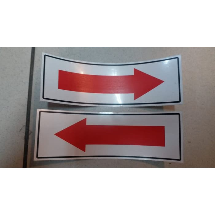 

JUAL SIGN LABEL STICKER KECIL PETUNJUK PANAH ARAH MERAH 15X5CM