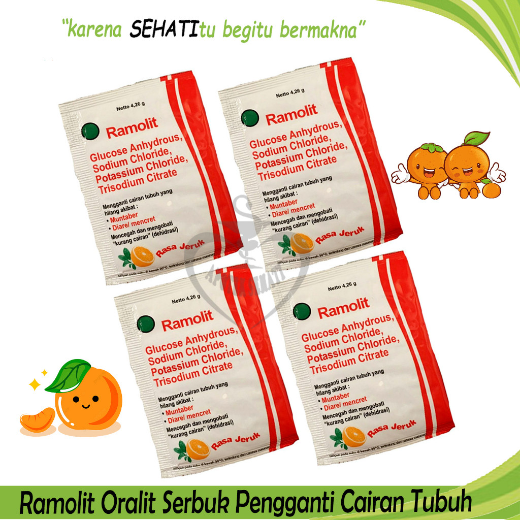 

Oralit Ramolit Sachet Pengganti Cairan Tubuh Dehidrasi