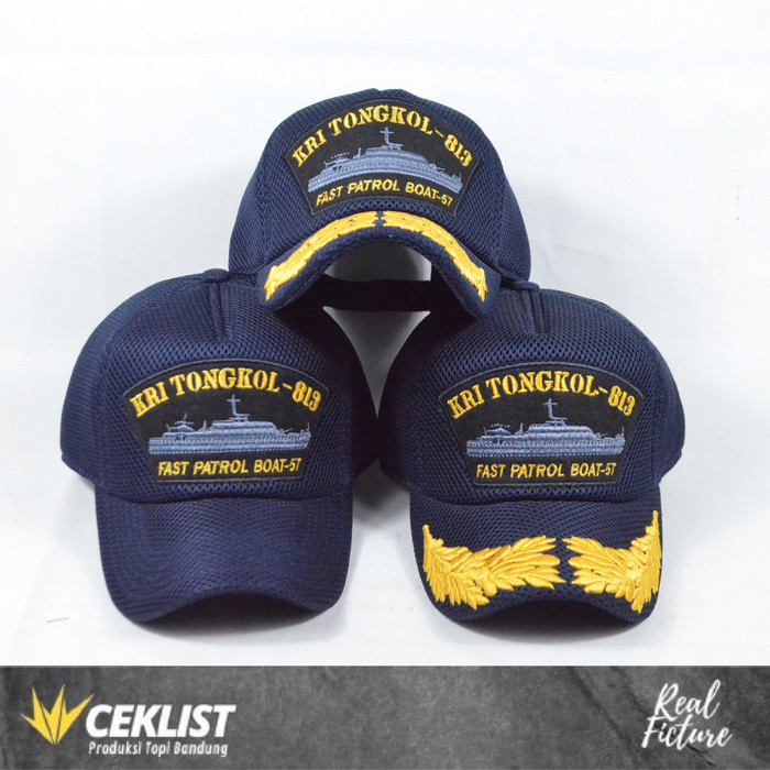 Topi KRI Tongkol TNI AL Double Mess Warna Navy