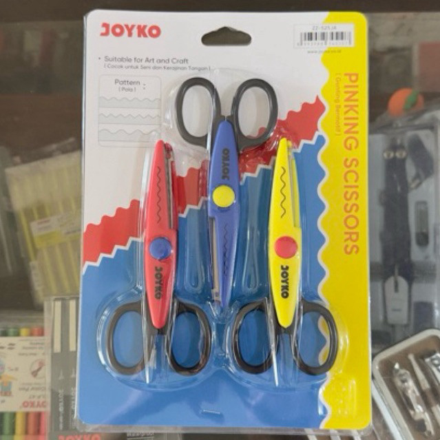 

( 1 set isi 3 pcs ) Joyko ZZ-525JA Gunting Zig Zag Dekorasi / Scissors ZZ525JA Zigzag Gerigi 3 Pola