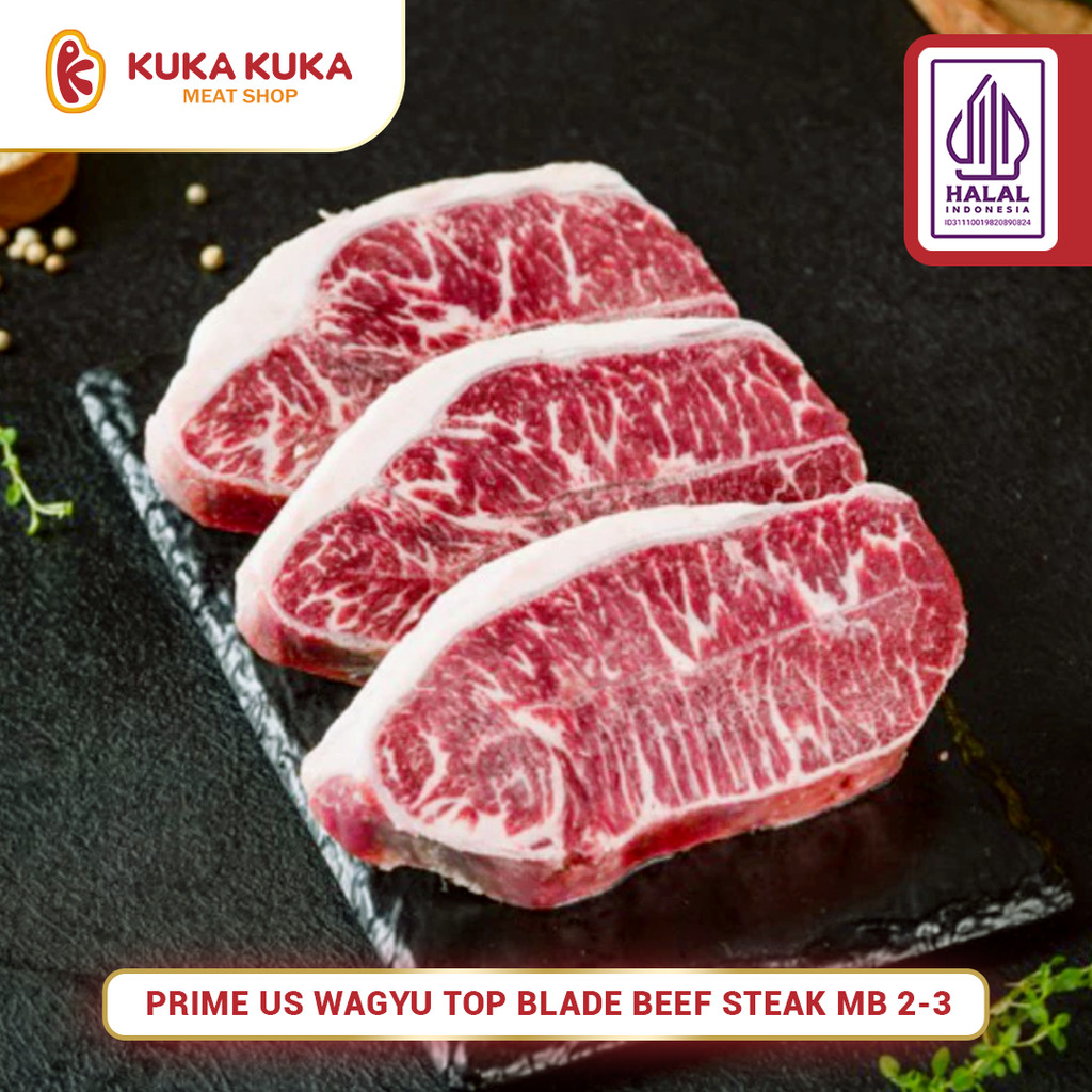 

Prime US Wagyu Top Blade Beef steak MB 2-3/ 200gr