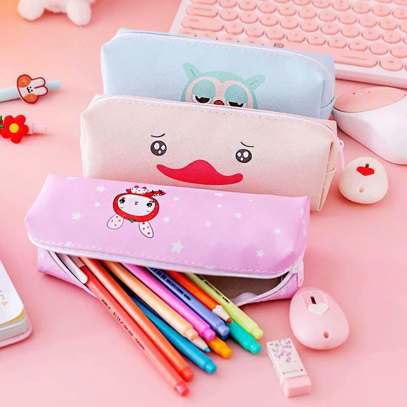 

Tempat pensil hewan lucu/tempat pensil bahan PU modis/tempat pensil cartoon / tempat pensil kartun unik / tempat pensil