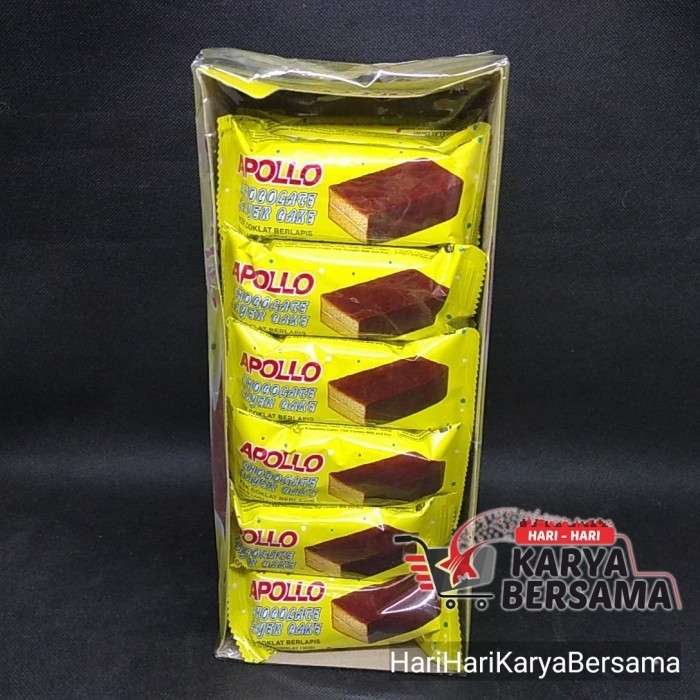 

MAKANAN RINGAN APOLLO CHOCOLATE LAYER CAKE BOX 24'S X 18GR