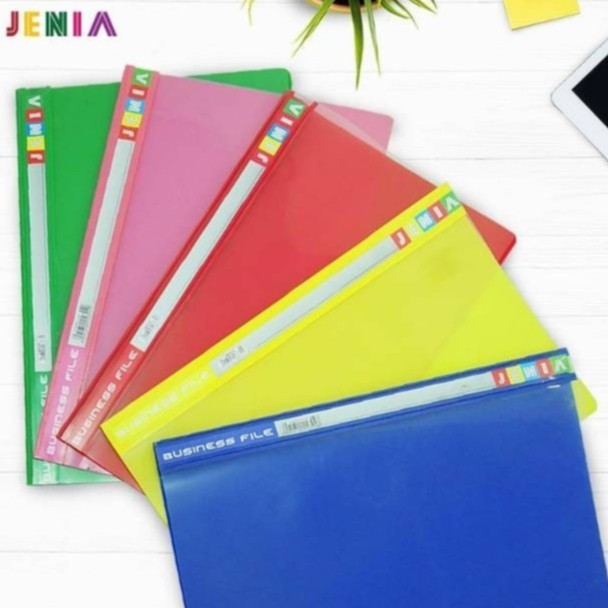 

Business File Jenia F4 / Map Plastik Acco Kantong Folio - 1 pack isi 12 pcs