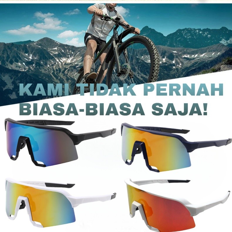 Kacamata Sepeda Anak Anti UV Safety - Kacamata Gowes Roadbike Pria Wanita Cortez