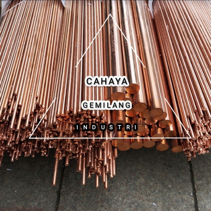 As tembaga 10mm x 1meter- tembaga bulat batangan