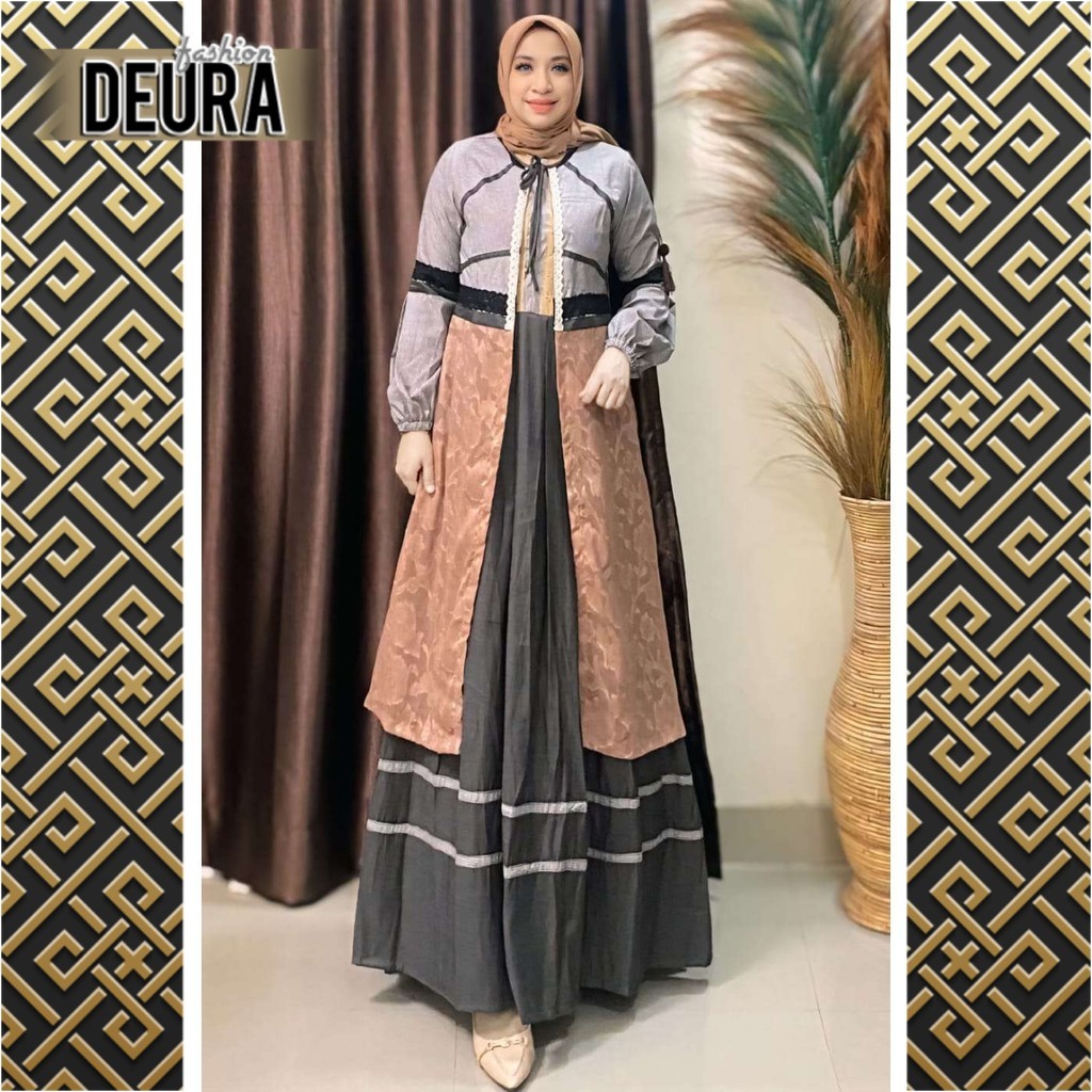 DEURA FASHION - Set Gamis Wanita Deura SD-447 / Gamis Deura Terbaru / Gamis Deura Original
