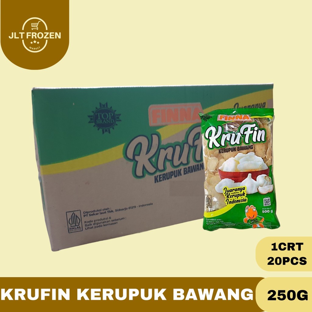 

Finna Krufin Kerupuk Rasa Bawang / Krupuk / Garlic Crakers 250g / 500g 1 CARTON