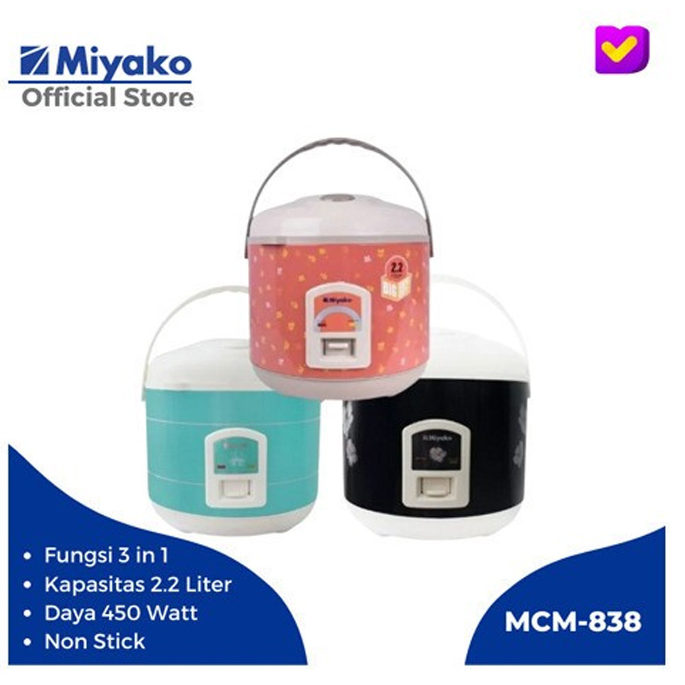 MIYAKO - MCM-838 magic com 2,2 L | mejikom kapasitas besar | penanak nasi besar | miyako besar | mej
