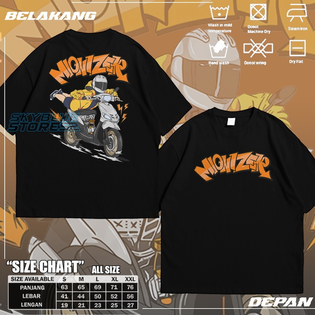 KAOS DISTRO KEREN MOTIF MIONIZER UNISEX - SkyBlue Store - SkyBlue Fashion