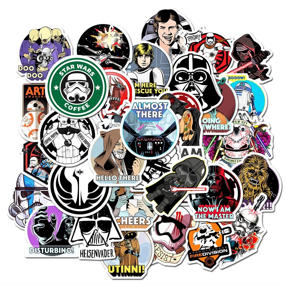 

Cetak Kilat - Star Wars Series 02 Stikers 50Pcs/Set Movie Cartoon DIY Fashion Mixed Doodle Decals Stikers