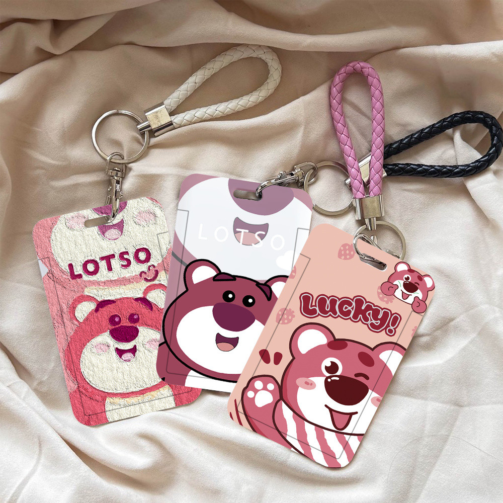

ID CARD HOLDER Scarf Strawberry Bear PHOTOCARD PHOTO CARD
