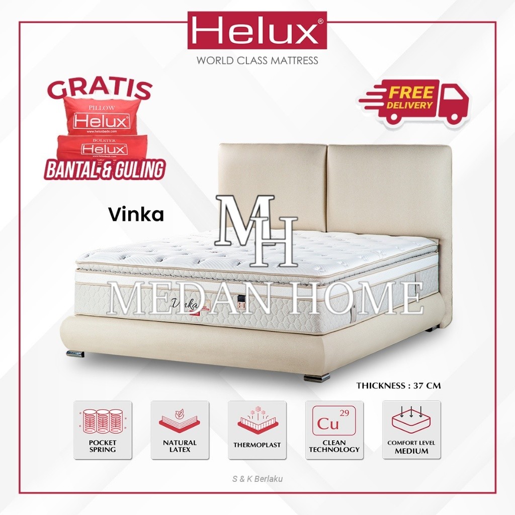 [RUMAHMEBEL88] PROMO TERMURAH Spring Bed Type Vinka By Helux Beds - Fullset