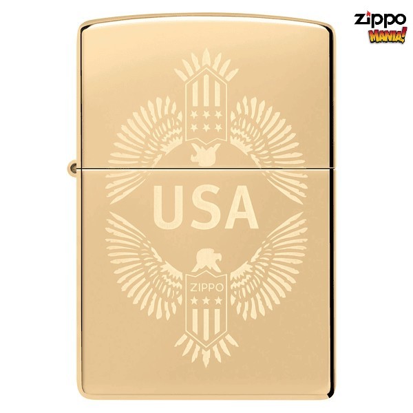 Zippo USA Classic High Polish Brass - Zippo Lighter Original