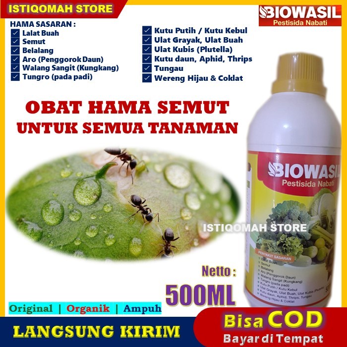 Obat Tanaman Pembasmi Hama Semut BIOWASIL 500ML Pestisida Nabati Pembasmi Hama Tanaman Semut - Pemba