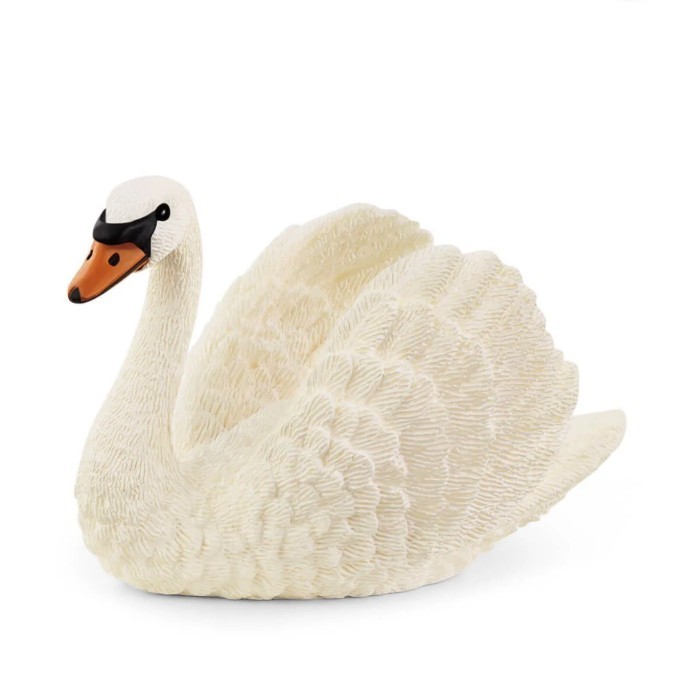 Schleich 13921 Swan Angsa Putih Soang Cygnus Olor Mainan Binatang Miniature Hewan Animal Figurine Pa