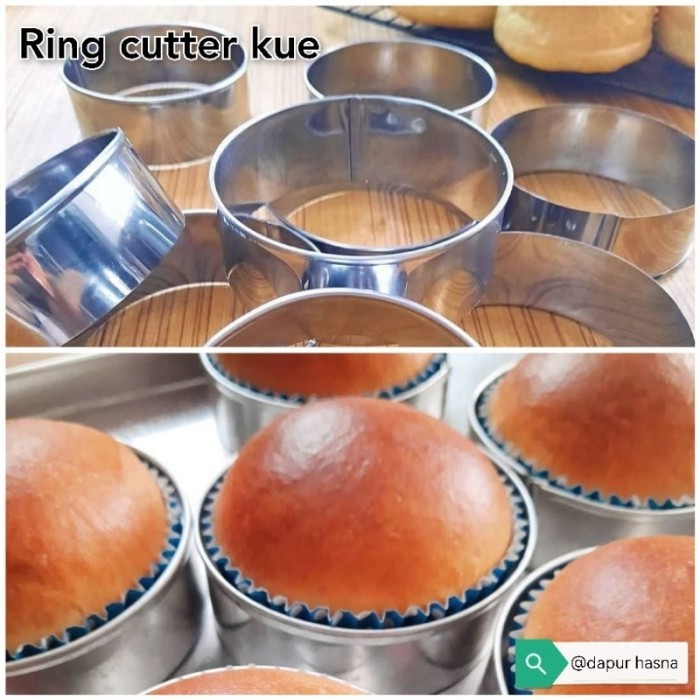 RING CUTTER BURGUR RING CUTTER CETAKAN KUE ROTI RING BULAT DIAMETER 10 CM