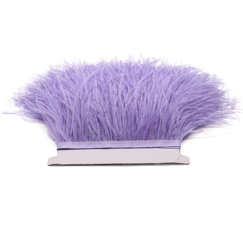 

1M 5M 10M 8-10cm Black White Ostrich Feather Trims Ribbon Multicolor Plume for Sewing Feathers Crafts Dress Clothing Decoration