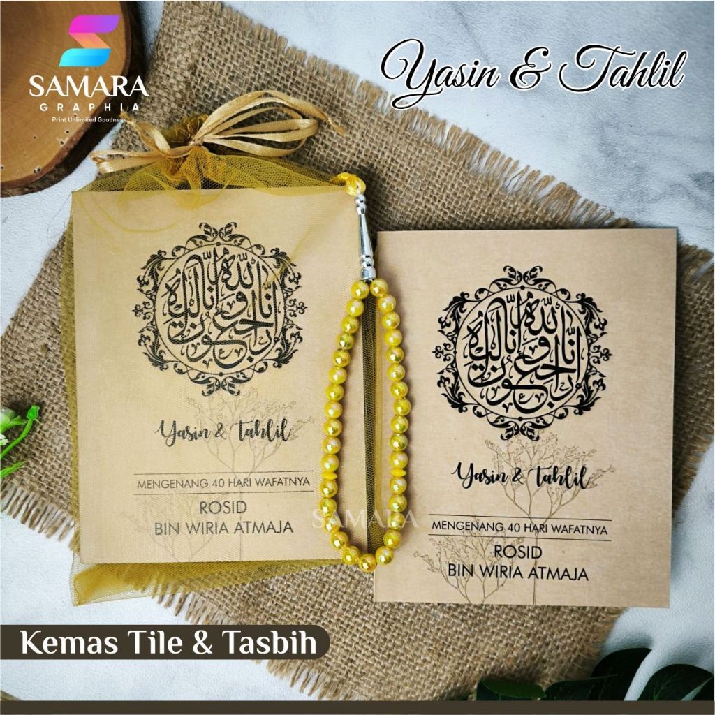 cetak yasin dan tahli customl lengkap foto almarhum model Sakura 4