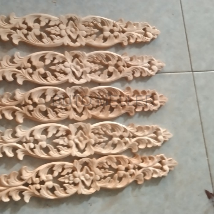 ornamen ukiran kayu tempel 45x7 sangkar burung BM2312