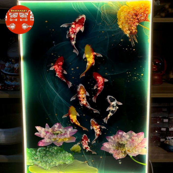 

Hampers Imlek High Grade / Hampers Imlek Lukisan 5D Lighting Premium / Hampers Imlek Premium / Dekorasi Imlek Premium / Pajangan Imlek High Grade / Pajangan Imlek Mewah / Pajangan Imlek Keberuntungan / Dekorasi Rumah Nuansa Imlek - Ikan Koi A