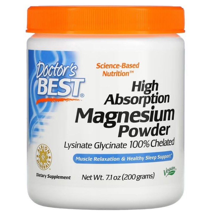 

Magnesium Powder Doctor's Best High Absorption 200 gram bubuk USA