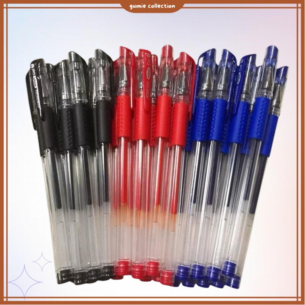 

GC - 1 LUSIN 12PCS PULPEN GEL 0.5MM / PENA GEL 0.5MM HITAM BIRU MERAH