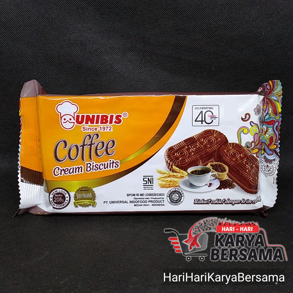 

MAKANAN RINGAN BISKUIT UNIBIS COFFEE CREAM 208GR