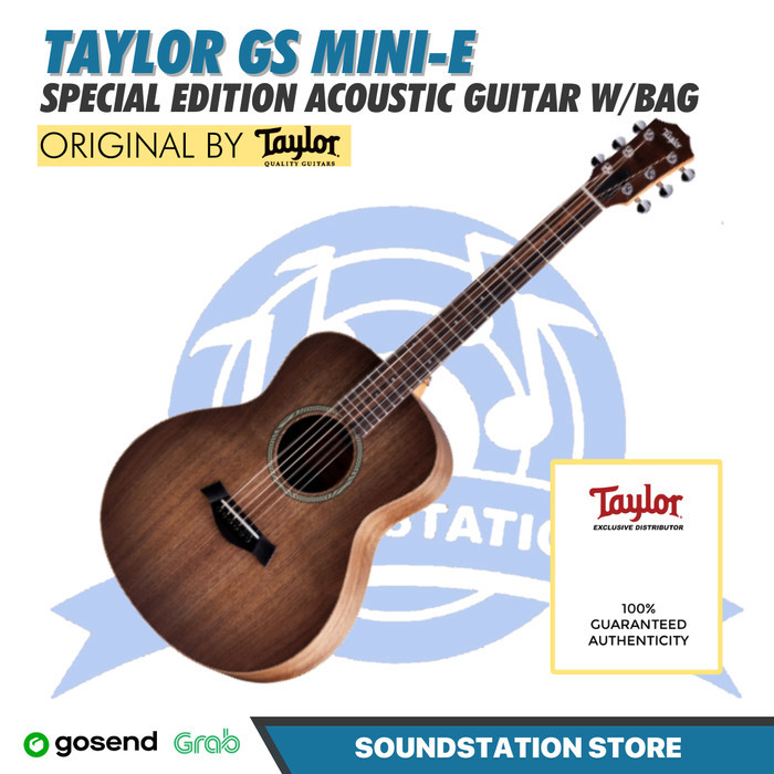 Taylor GS Mini-E Special Edition Acoustic Guitar w/Bag, Shaded Edge Burst Top | Gitar Akustik Origin