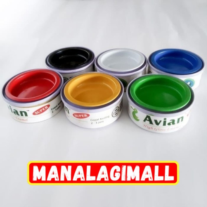 

CAT MINI AVIAN Cat Kayu Besi kecil 25cc /CAT KECIL AVIAN 25ml WARNA LENGKAP Glossy 011 - Super White, 25 CC