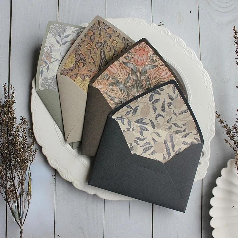 

Vintage Western Envelopes Wedding Invitations Printing Lining Envelopes Belly Band Invitation Stationary 11colors