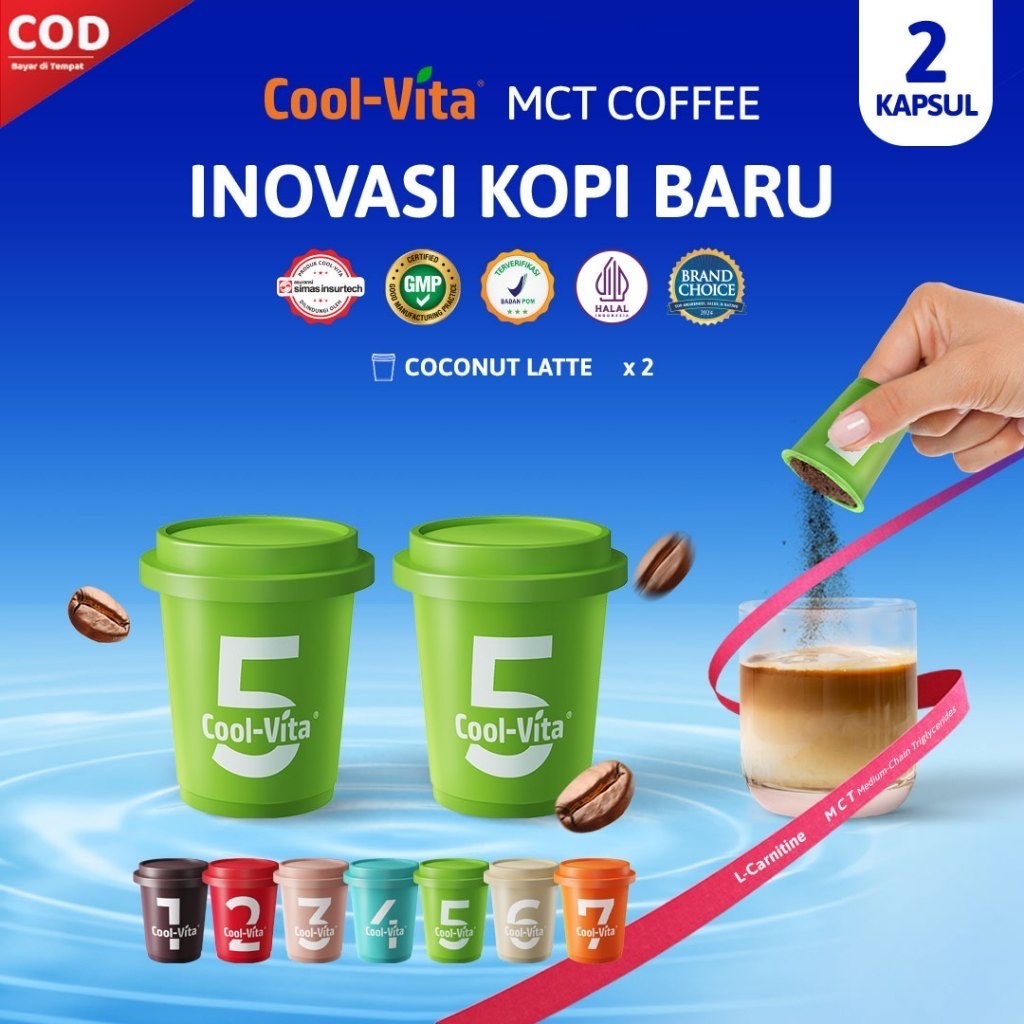 

2 Capsule Coolvita MCT Coffee Capsule Kapsul Berbagai Rasa Inovasi Kopi Baru-Coconut