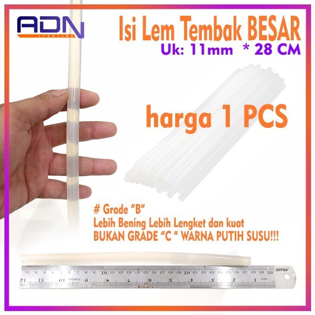 

1 PC Isi Refill Lem Tembak Bakar Glue Gun Stick BENING Besar 28cm 11mm