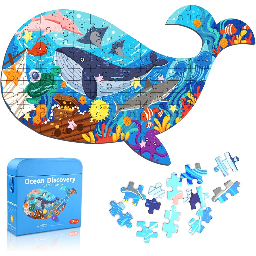 Hahowa Unique Animal Puzzle Children Jigsaw Puzzle Toy With Paper Gift Box Montesorri Education Game