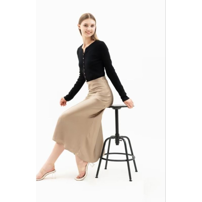 Hot Deals Rok Satin Silk Premium / Premium Satin Silk Skirt / Rok Wanita / Korean Skirt