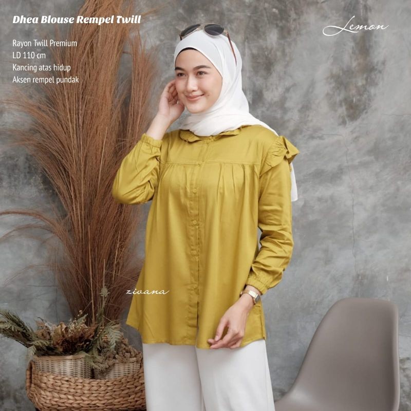 DHEA BLOUSE / Blouse Wanita RAYON TWILL / Blouse Polos / Blouse Rempel Twill