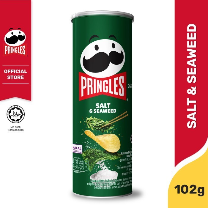 

NEW ITEM SNACK PRINGLES SALT & SEAWEED 102G
